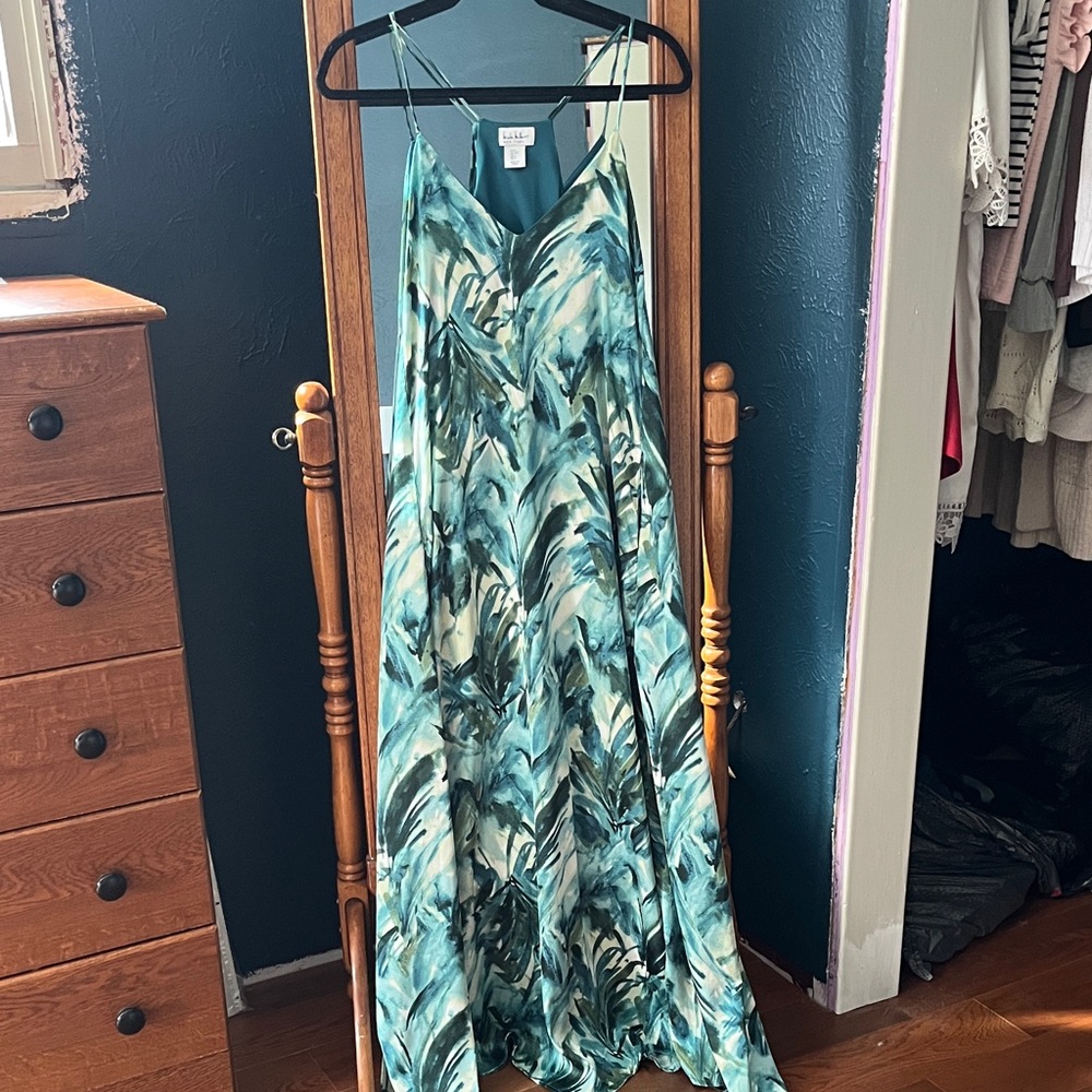 Green Patterned Maxi Dress